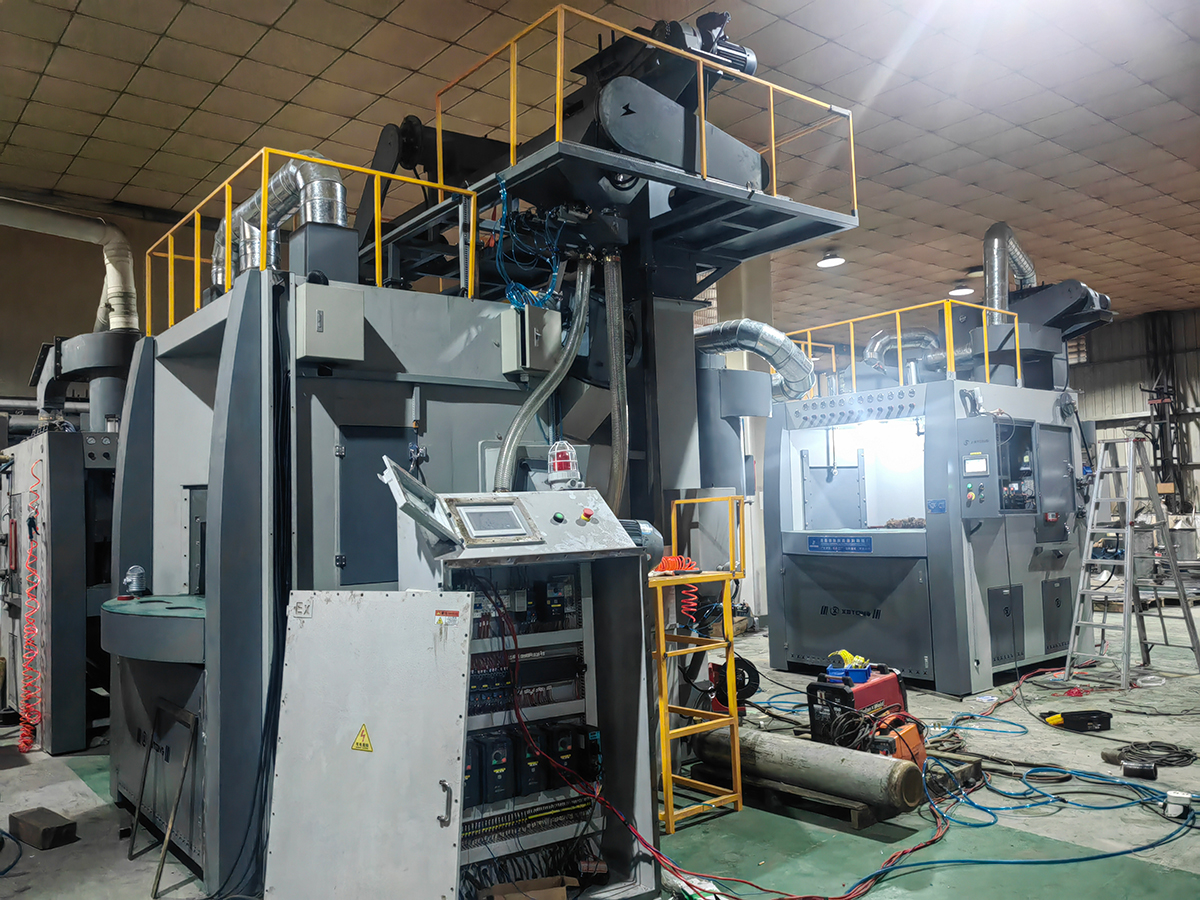 深圳百超廠家生產的轉盤式拋丸機產品實拍圖片 深圳百超廠家生產的轉盤式拋丸機產品實拍圖片