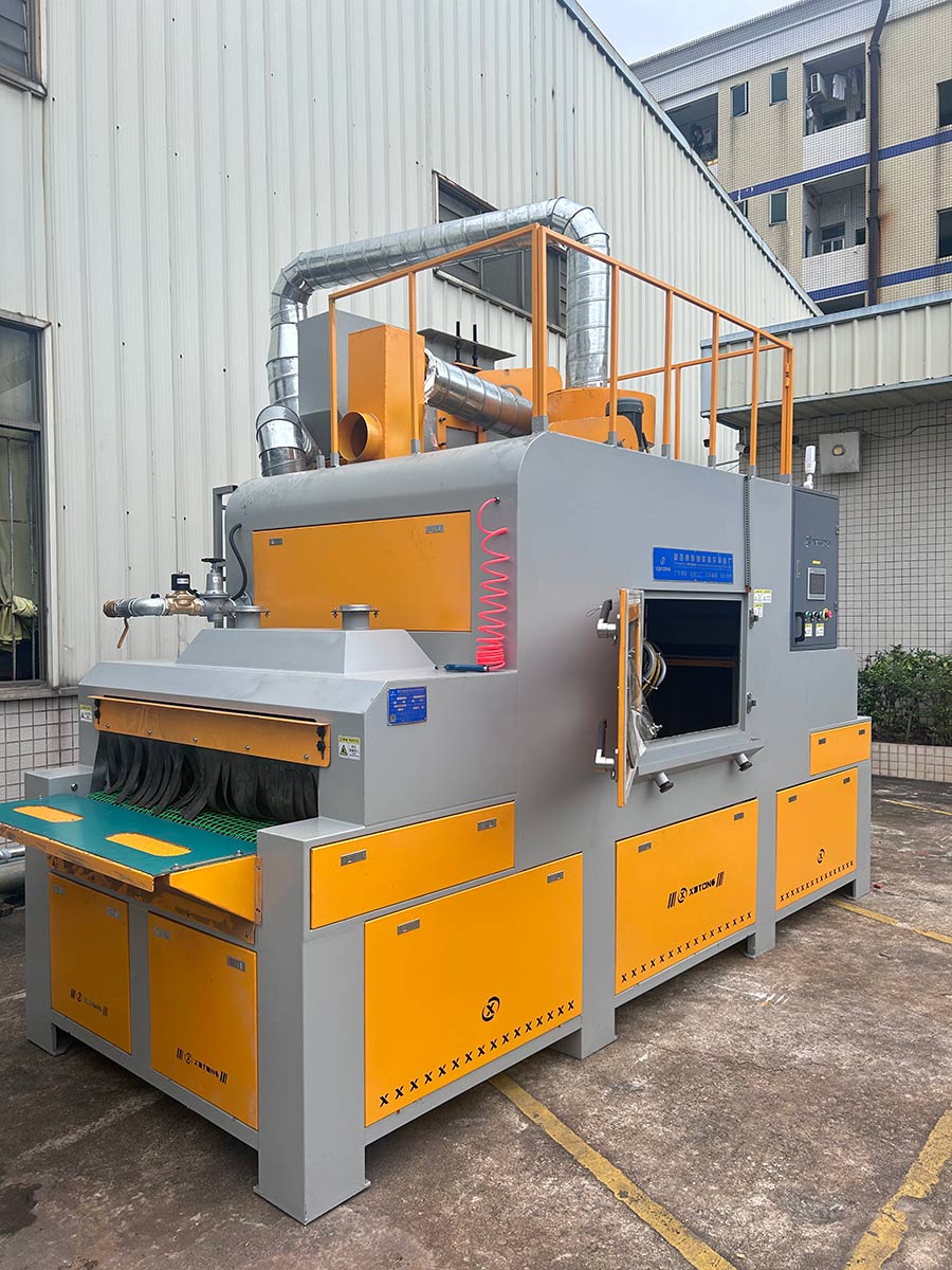 深圳百超機械輸送式自動噴砂機設備 深圳百超機械輸送式自動噴砂機設備