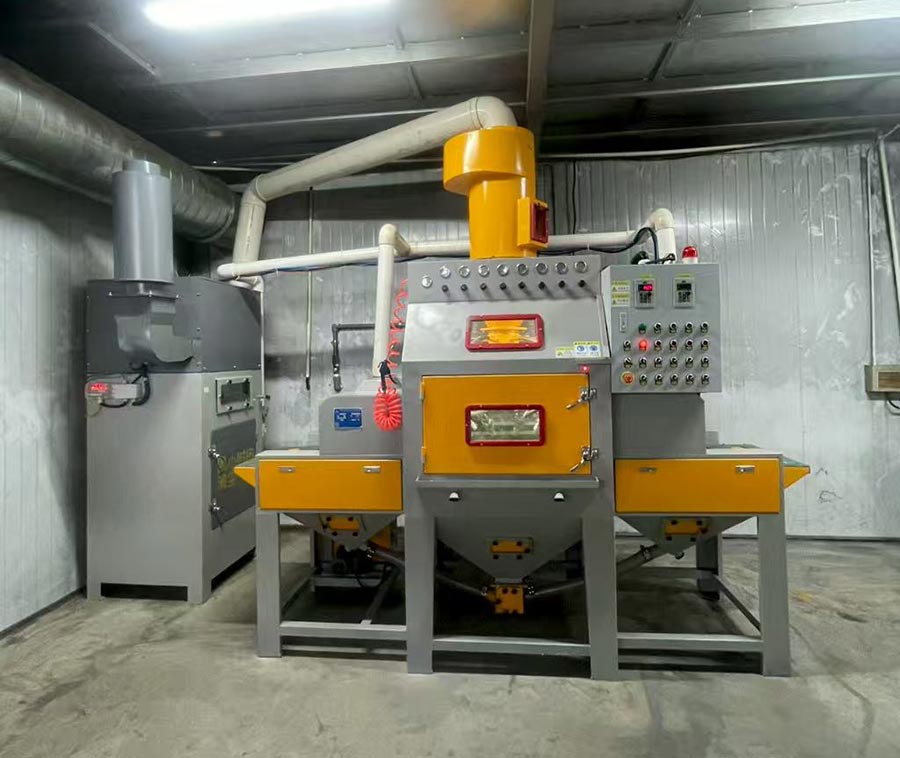 深圳百超機械輸送式自動噴砂機設備 深圳百超機械輸送式自動噴砂機設備