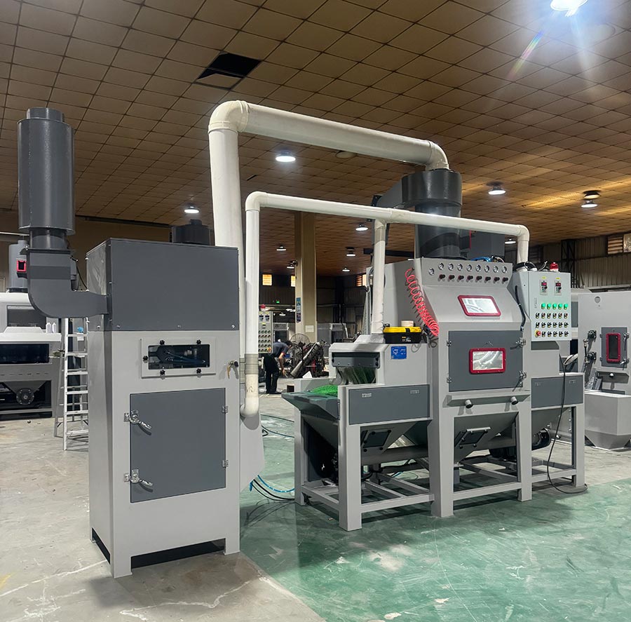 深圳百超機械輸送式自動噴砂機實拍圖 深圳百超機械輸送式自動噴砂機實拍圖